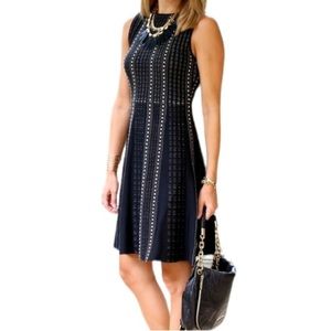 Luxe by Carmen Marc Valvo Sleeveless A-Line Midi Dress